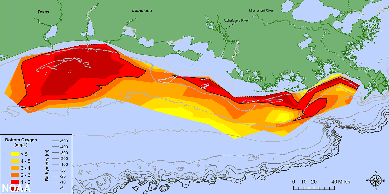 Map showing dead zones.