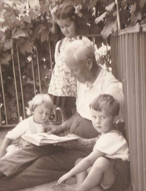 Young Markus Borner with His Grandfather