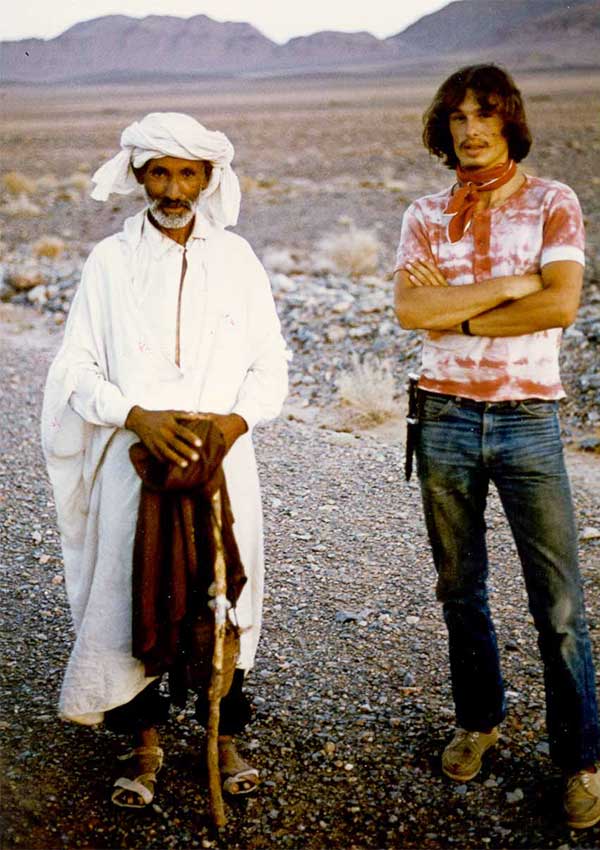 In the Sahel desert during his college days